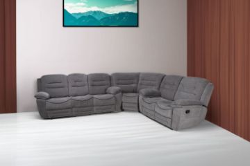 Picture of NAPOLI Manual Recliner Corner Sofa (Grey)
