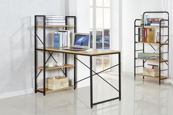 Picture of CITY 120 Desk with Shelf (Black)