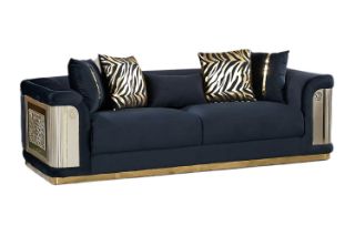 Picture of ANCONA Velvet Sofa (Black) - 3 Seater