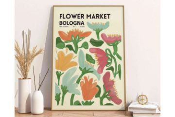 Picture of Flower Market BOLOGNA - Canvas Print Wall Art Frameless