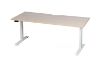Picture of UP1  150/160/180 Height Adjustable Straight Desk (Oak Top White Base)