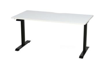 Picture of UP1 150/160/180 Height Adjustable Straight Standing Desk (White Top Black Base)