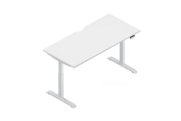 Picture of UP1 150/160/180 Height Adjustable Straight Standing Desk (White Top with White Base)