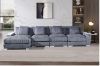Picture of WINSTON Corduroy Velvet Modular Sofa (Grey) - Armless Chair