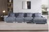 Picture of WINSTON Corduroy Velvet Modular Sofa (Grey) - 5PC Big Corner Set