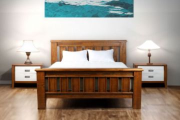 Picture of FLINDERS Solid Pine Wood Bed Frame in Queen/Super King Size