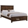 Picture of VENTURA Oak Platform Bed Frame- Queen Size