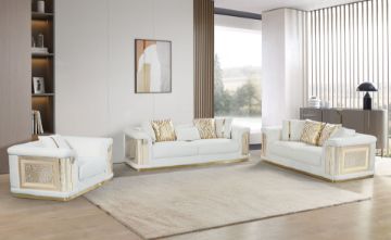 Picture of ANCONA 3/2/1 Seater Velvet Sofa (Beige)