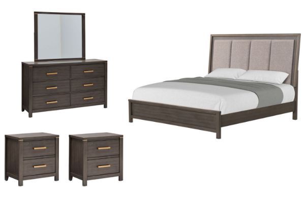 Picture of GLINDA Queen Size Bedroom Set (Grey) - 5PC