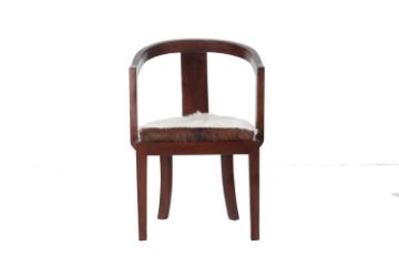 Picture of VASCO Solid Teak Arm Chair (Genuine Goathide)