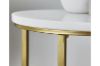 Picture of FIRA Round Marble Top End Table (White)