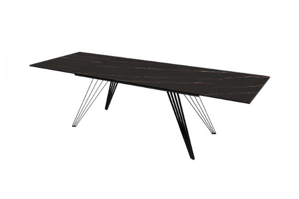 Picture of RANGER 160-240 Extension Ceramic Marble Dining Table (Matt Golden Black)