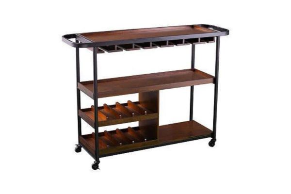 Picture of ALLY Rolling Wine Cart (Dark Brown)