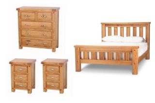 Picture of WESTMINSTER Solid Oak Bedroom Combo - 4PC Queen Size