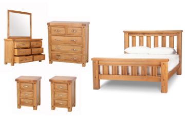 Picture of WESTMINSTER Solid Oak Bedroom Combo - 6PC Queen Size