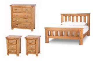 Picture of WESTMINSTER Solid Oak Bedroom Combo - 4PC King Size