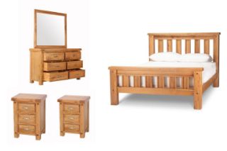 Picture of WESTMINSTER Solid Oak Bedroom Combo - 5PC Super King Size