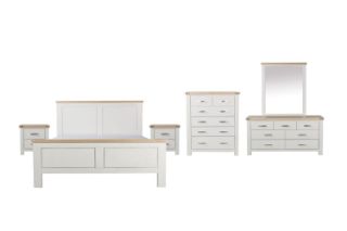 Picture of SICILY Bedroom Combo (Solid Wood - Ash Top) - 6PC King Size