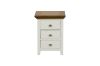 Picture of NOTTINGHAM 3-Drawer Solid Oak Bedside Table (White)