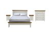 Picture of NOTTINGHAM 4PC/5PC/6PC Solid Oak Wood Bed Frame in Queen/King/Super King Size (White)