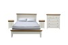 Picture of NOTTINGHAM Solid Oak Bedroom Combo Set (White) - 4PC Super King