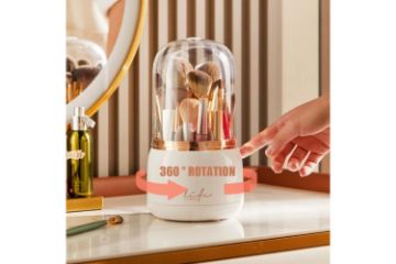 Picture of VIVID Swirl Cosmetic Storage Box (White)