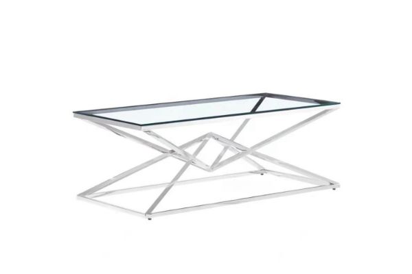 Picture of PYRAMID 120 Stainless Steel Coffee Table (Silver)