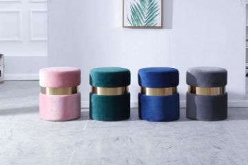 Picture of STOW Small Footstool (Pink/Grey/Green)