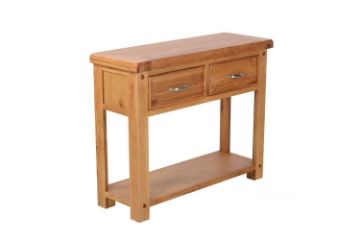 Picture of WESTMINSTER Solid Oak 2-Drawer Console Table