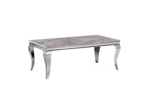 Picture of AITKEN 120 Marble Top Stainless Steel Coffee Table (Grey)