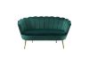 Picture of EVELYN Curved Flared Velvet Love Seat (Green)