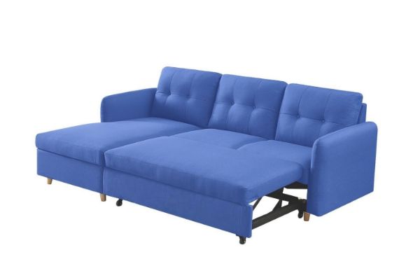 Picture of KAYDEN Reversible Sectional Sofa Bed with Storage (Blue)
