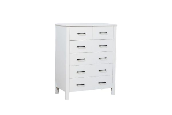 Picture of CLOUDWOOD 6-Drawer Solid Pinewood Chest/Tallboy (White)