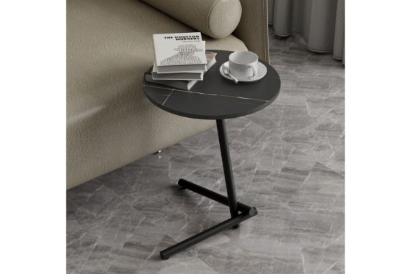 Picture of CARA H45 Sintered Stone Side Table (Black Marble)