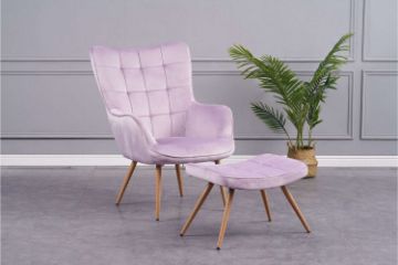 Picture of WHISTLER Lounge Chair with Ottoman (Purple)
