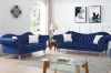 Picture of WILSHIRE 3/2 Seater Crystal Button Tufted Velvet Sofa Range (Blue)