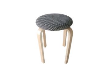 Picture of LOFT Bentwood Stackable Stool (Black & White Pad)