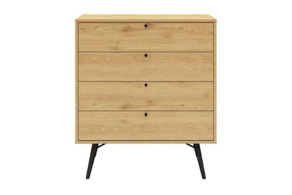 Picture of BALTIC 4-Drawer Wooden Chest/Tallboy (Oak Colour)