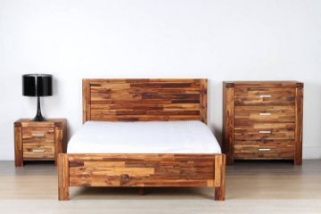 Picture of PHILIPPE 4PC/5PC/6PC Bedroom Combo in Single/Double/Queen Size (Rustic Java Acacia)