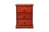 Picture of CANNINGTON Solid NZ Pine 3-Drawer Bedside Table (Wine Red Colour)