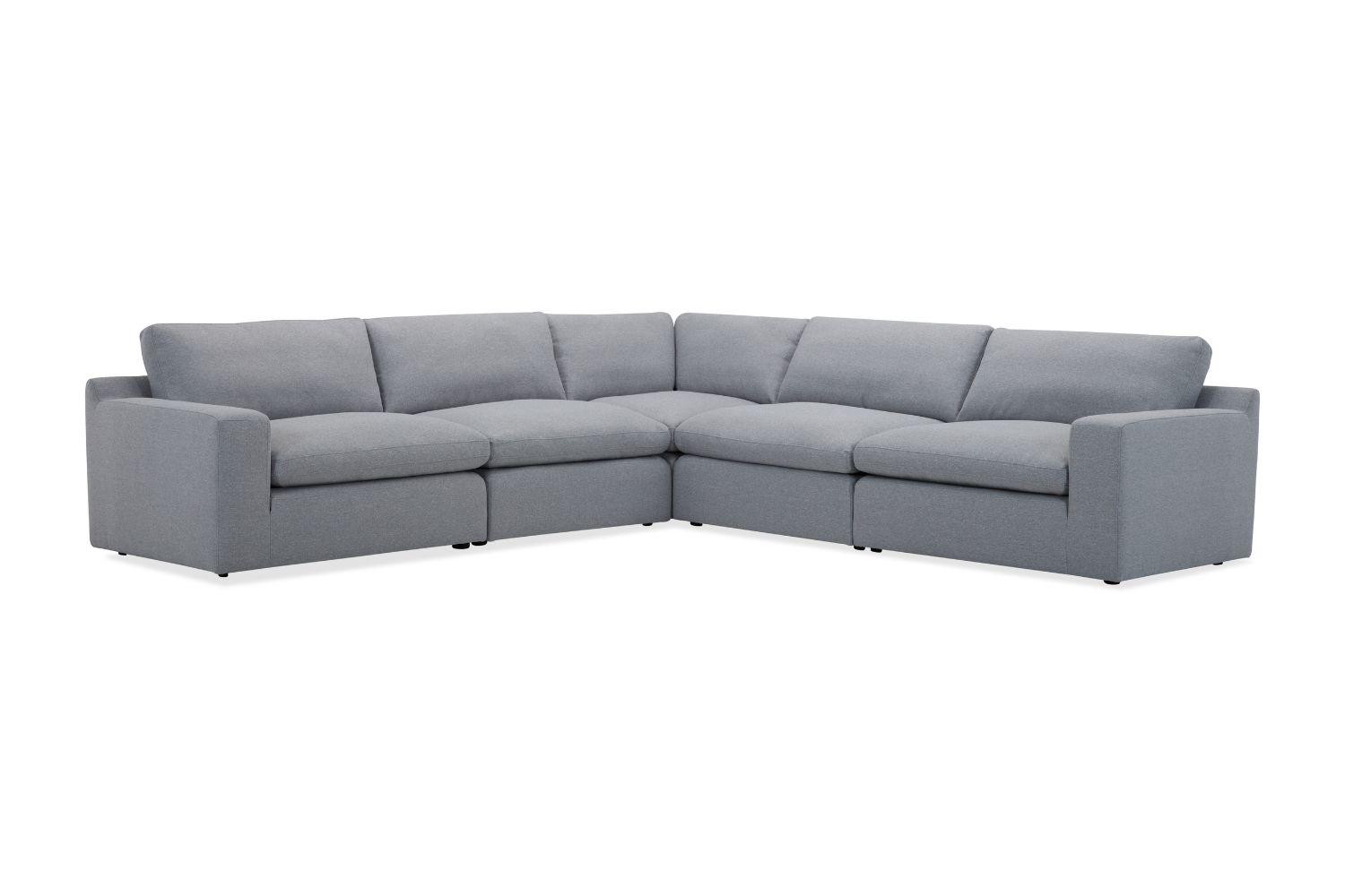 SPLENDOR Fabric Corner Sofa (Light Grey)