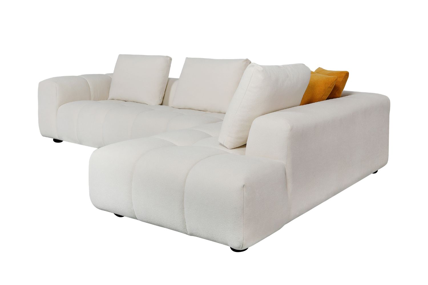 PADUA Fabric Sectional Sofa (Cream)
