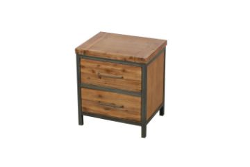 Picture of KANSAS 2-Drawer Bedside Table (Acacia Wood)