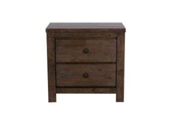 Picture of HEMSWORTH 2-Drawer Solid Timber & Veneer Bedside Table