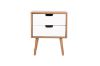 Picture of KINGSTON 2 Drawer Bedside Table (Oak and White)