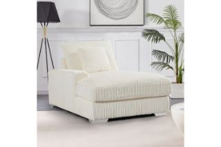 Picture of WINSTON Corduroy Velvet Modular Sectional Sofa (Beige) - Left Facing Chaise