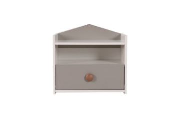 Picture of TWIRL 1-Drawer Bedside Table (Grey)