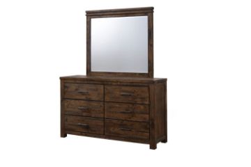 Picture of VENTURA 6 Drawer Dressing Table and Mirror (Oak)