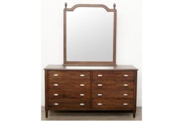 Picture of PRAGUE Dressing Table with Mirror (Silver Wattle Timber)