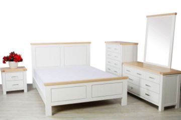 Picture of SICILY Bedroom 4PC/5PC/6PC Combo in Queen/King Size (Solid Wood - Ash Top)
